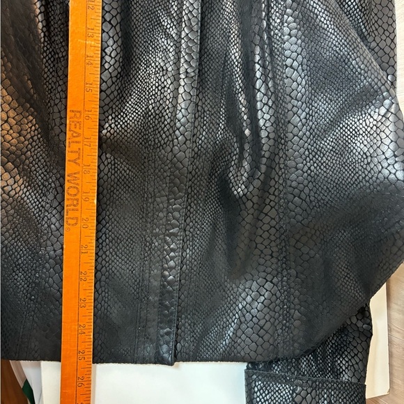 Alfani Black Textured Leather Jacket
